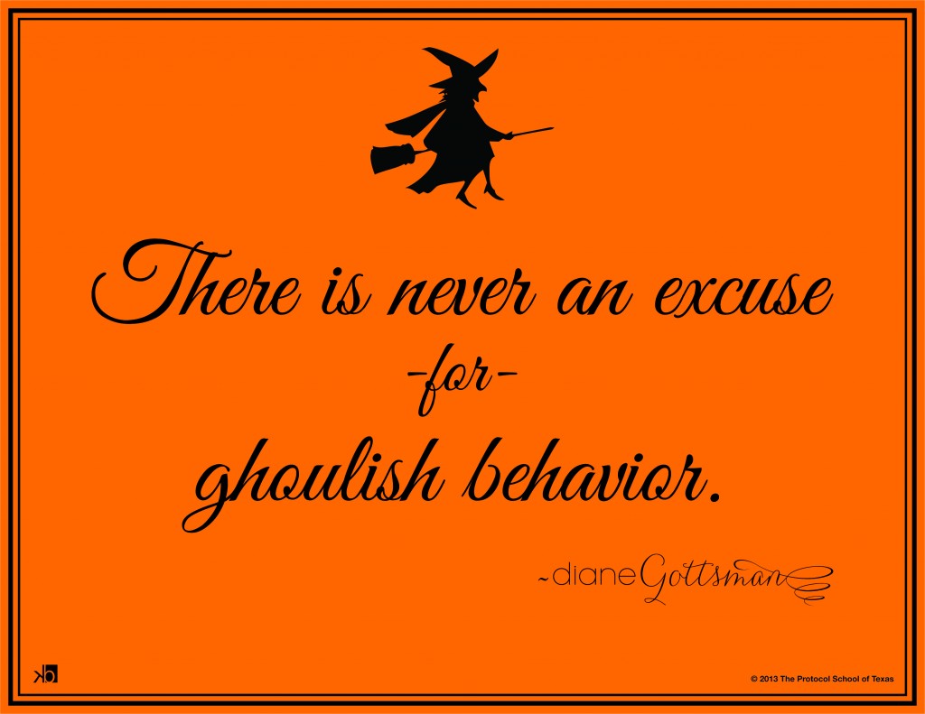 Halloween Trick-or-Treat Etiquette (For the Adults) by Diane Gottsman Etiquette Expert and Modern Manners Authority