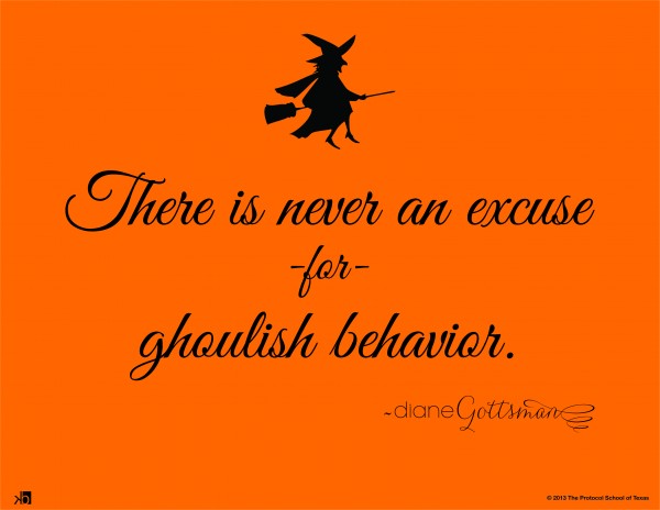Halloween Trick or Treat Etiquette (For the Adults) by Diane Gottsman Etiquette Expert and Modern Manners Authority