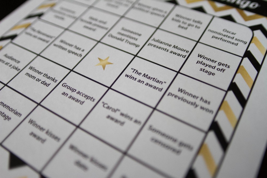 Oscar Bingo courtesy of Anchor Printables