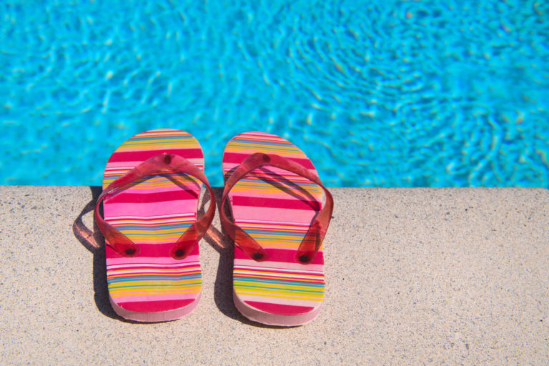 Travel Etiquette Expert | Flip Flops at the Pool