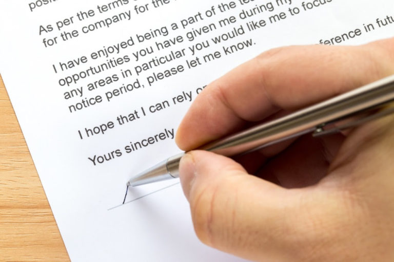 Resignation Letter