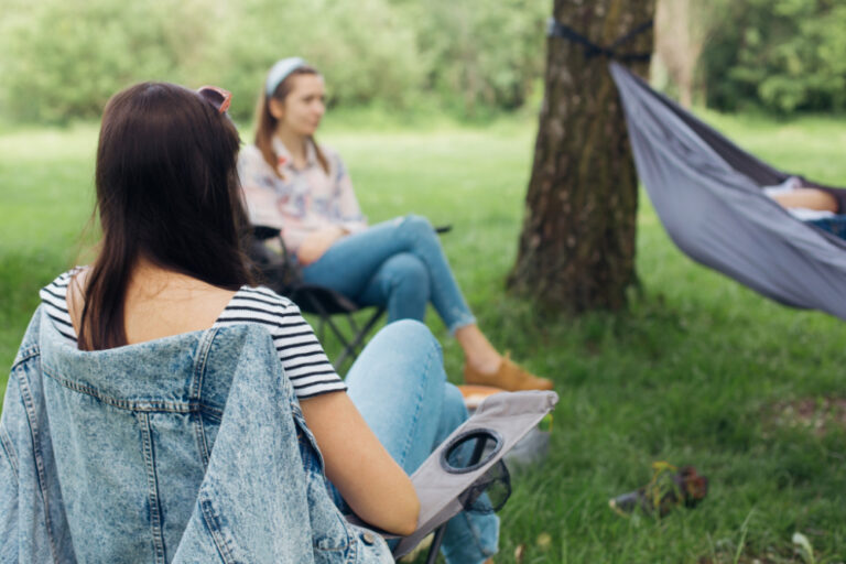 how to connect with others | group sitting in lawn chairs outdoors