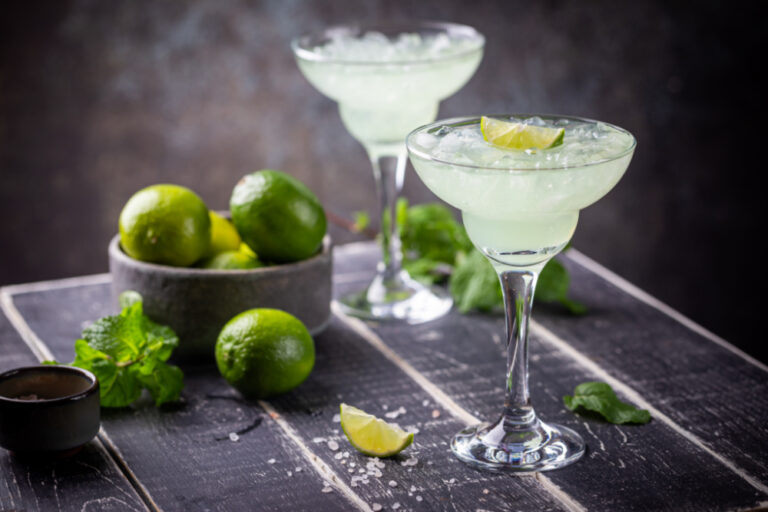 National Margarita Day | Margarita glasses, lime garnishes