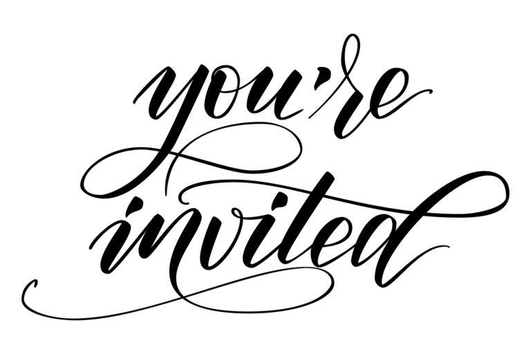 how to cancel plans | you're invited in brush calligraphy