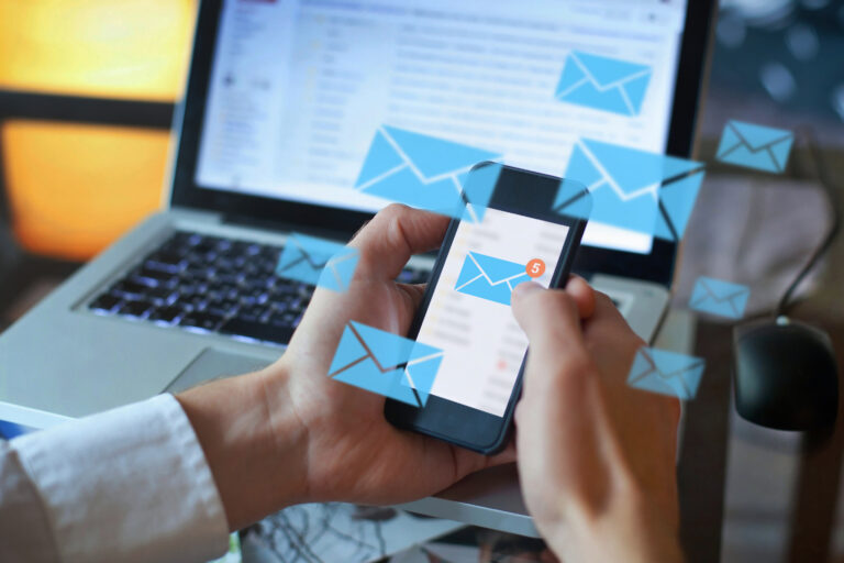 What Is the Etiquette for Responding to Emails, Work IMs and Social Media Comments? | email marketing concept, person reading e-mail on smartphone, receive new message