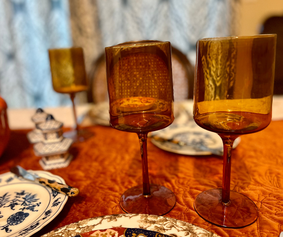 VINTAGE AMBER ICED TEA GLASS - Privet House Supply