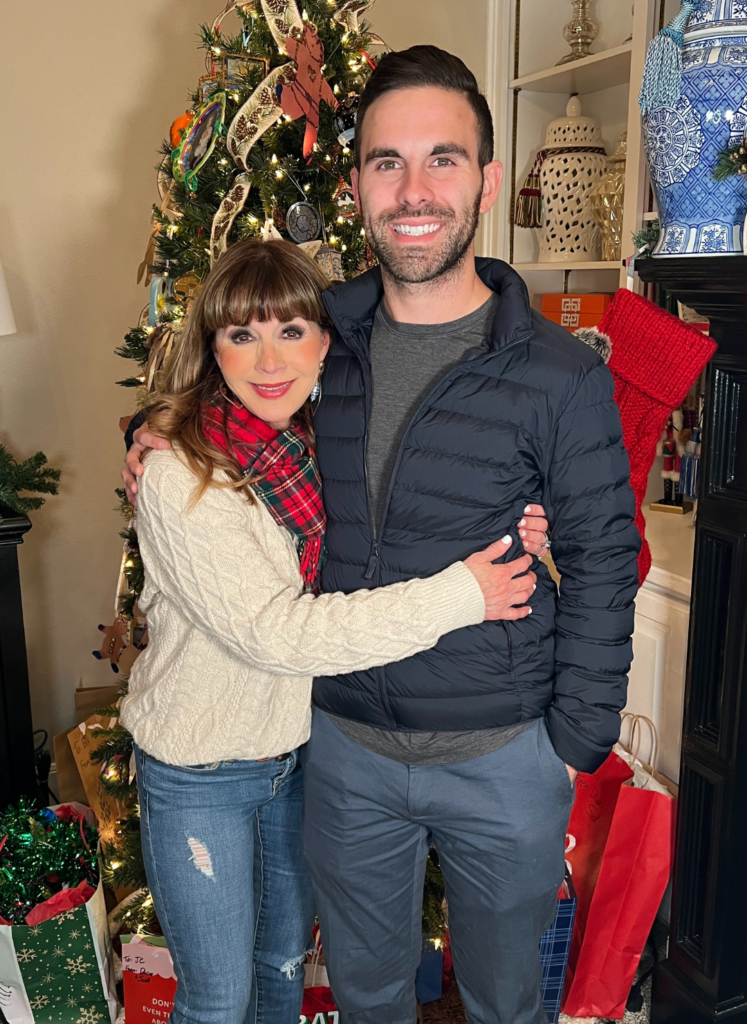 Leading Etiquette Expert Diane Gottsman and son Jonathan at Christmastime 