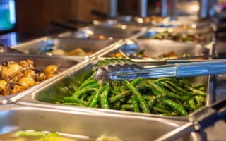 Buffet etiquette | Closeup buffet bar of Thai food
