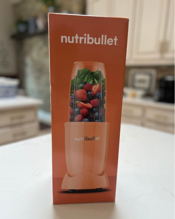 Nutribullet in box on kitchen counter for Father’s Day
