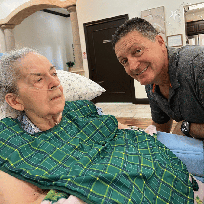 My precious mother and husband