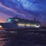 Cruise etiquette for fall | Exterior of cruise ship at sunset