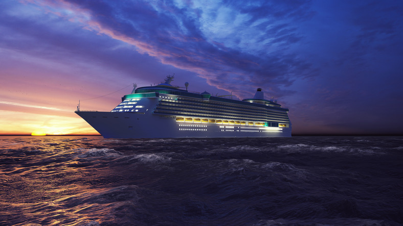Cruise etiquette for fall | Exterior of cruise ship at sunset